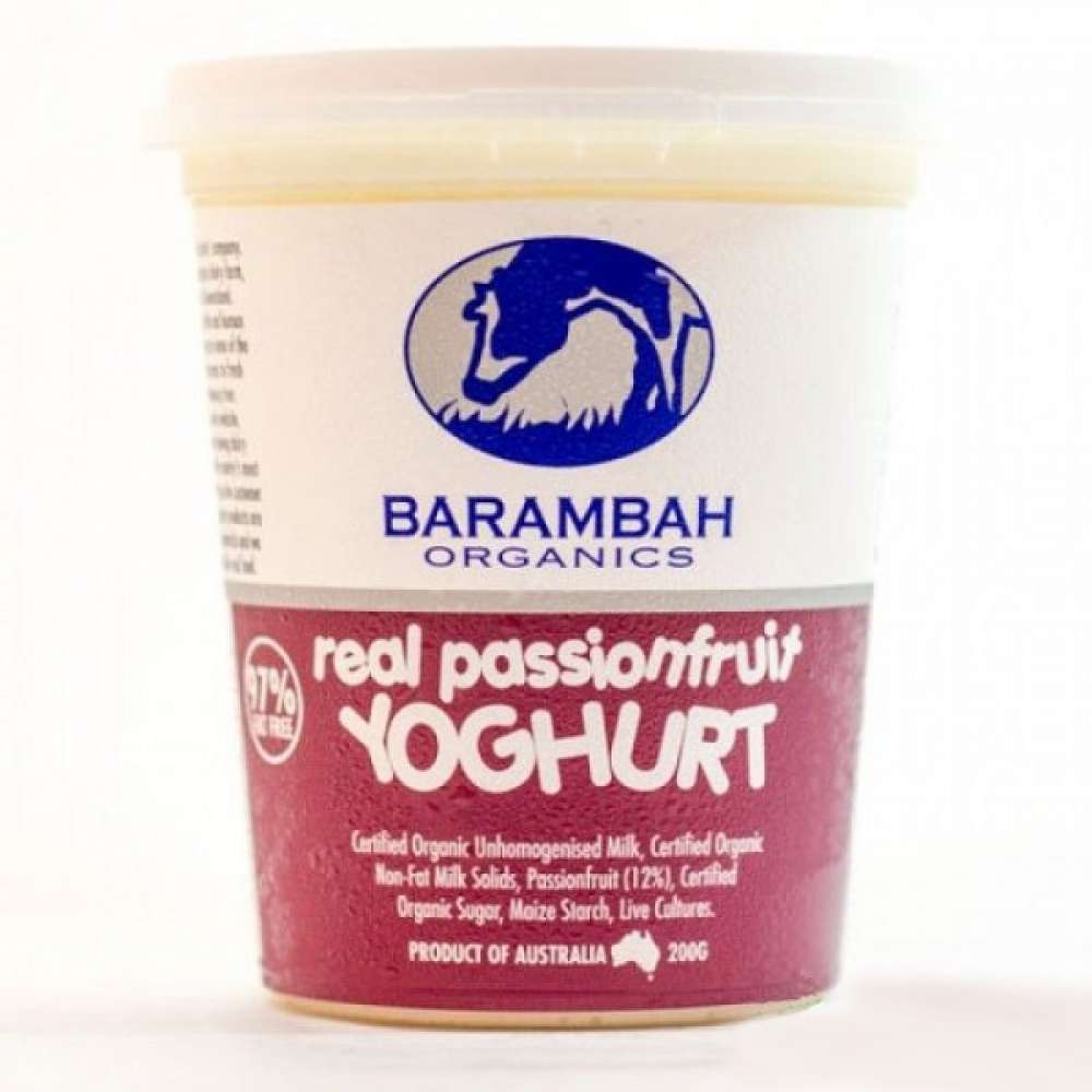 Barambah Organic Yoghurt - Passionfruit