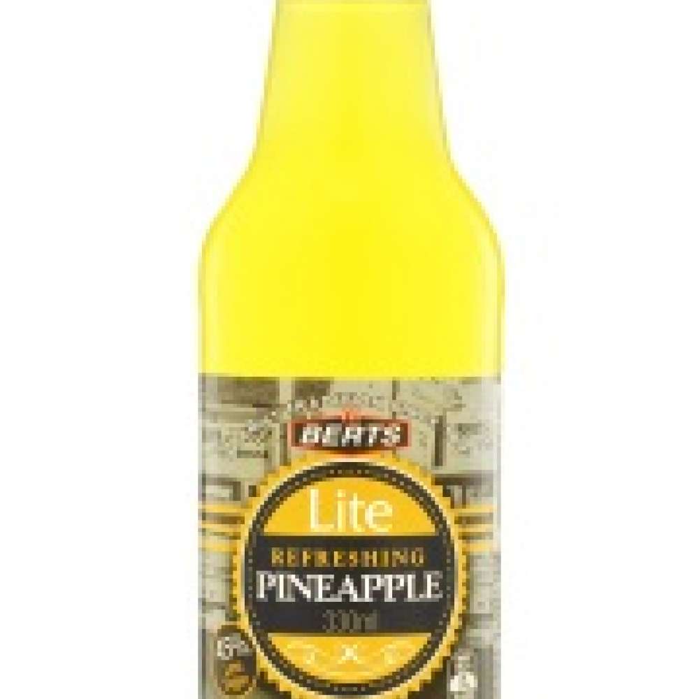 Berts Pineapple Lite Soft Drink Glass Bottle