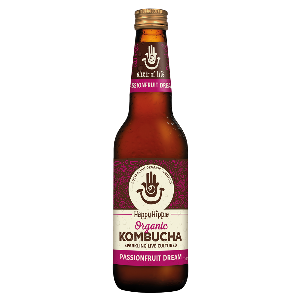 Happy Hippie Passionfruit Dream Kombucha