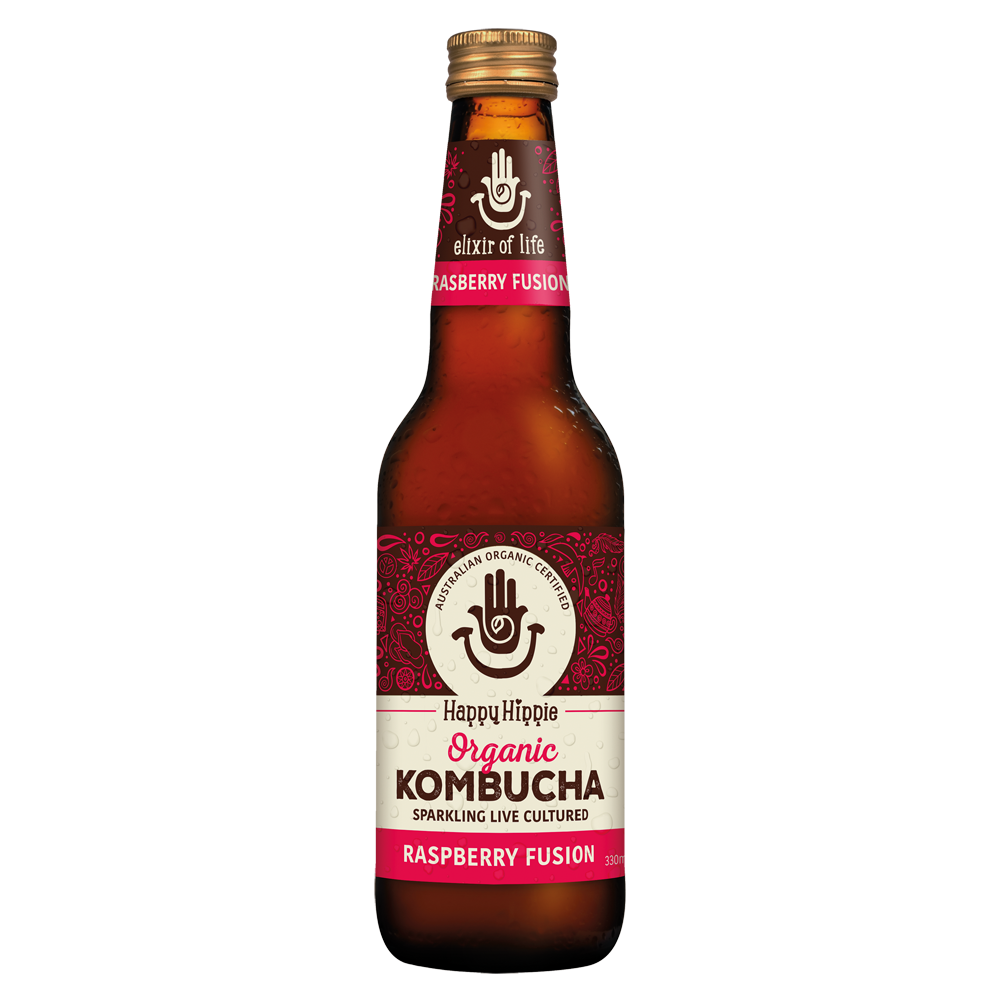 Happy Hippie Raspberry Fusion Kombucha