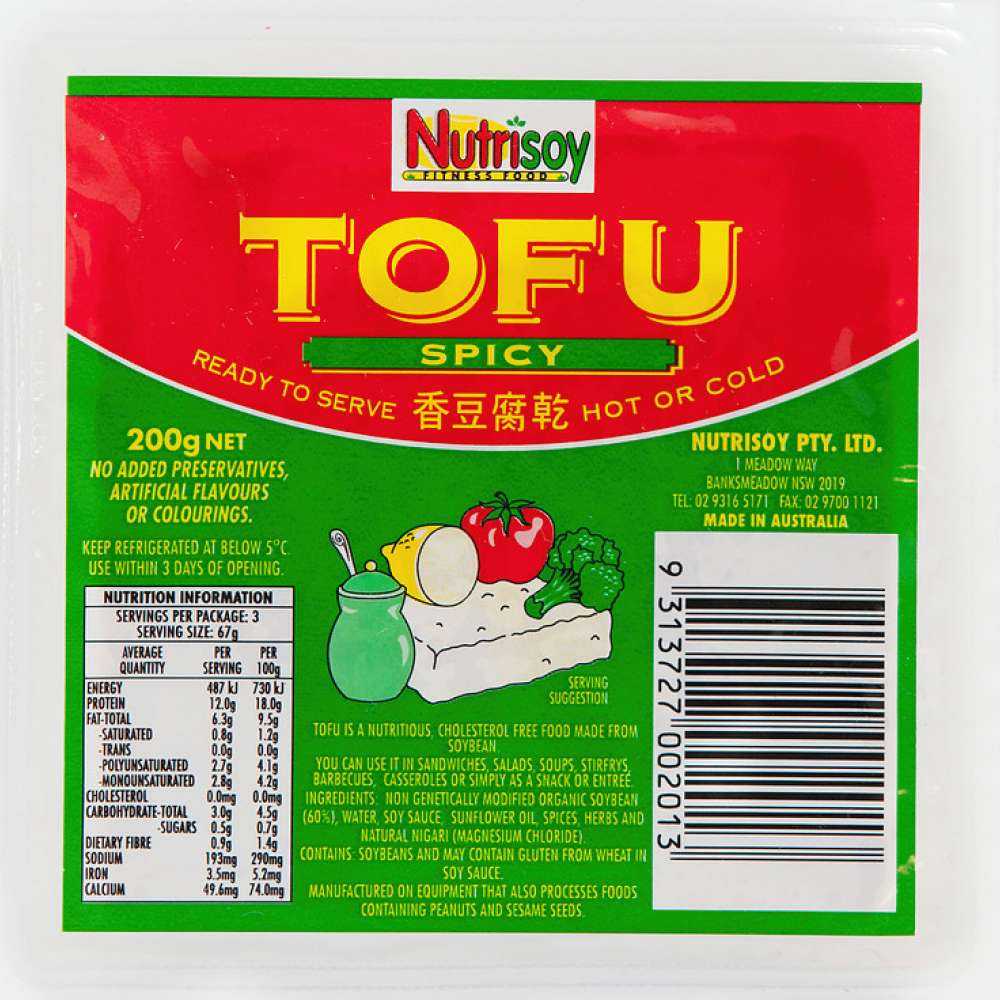 Nutrisoy Spicy Tofu 200g