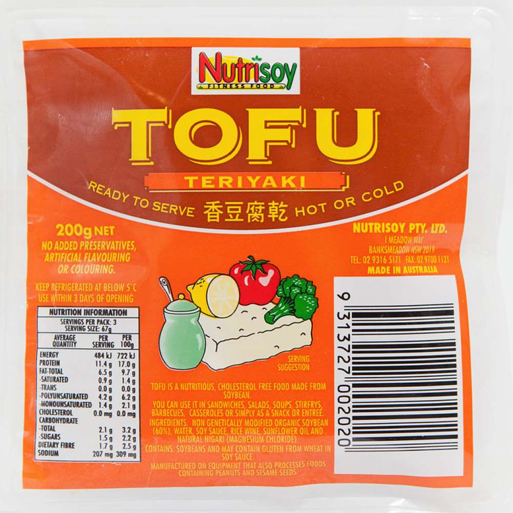 Nutrisoy Teriyaki Tofu 200g