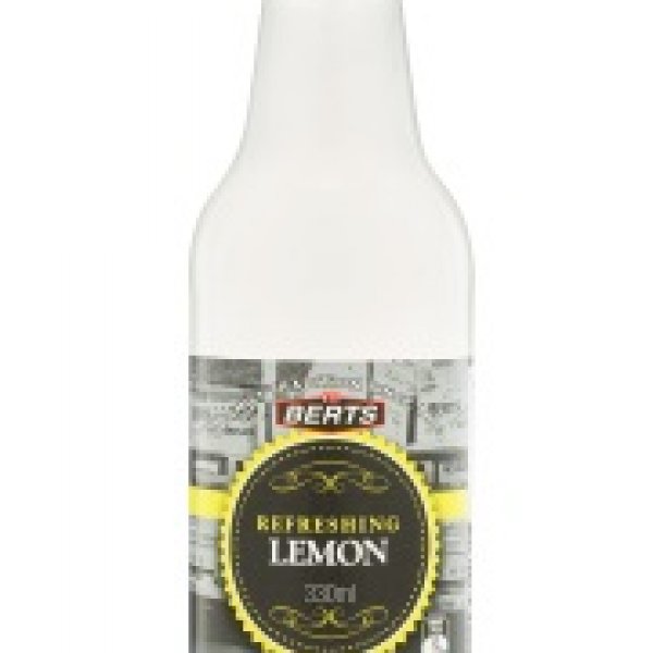 Berts Lemon Soft Drink Glass Bottle