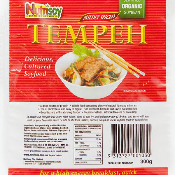 Nutrisoy Mildly Spiced Tempeh 300g