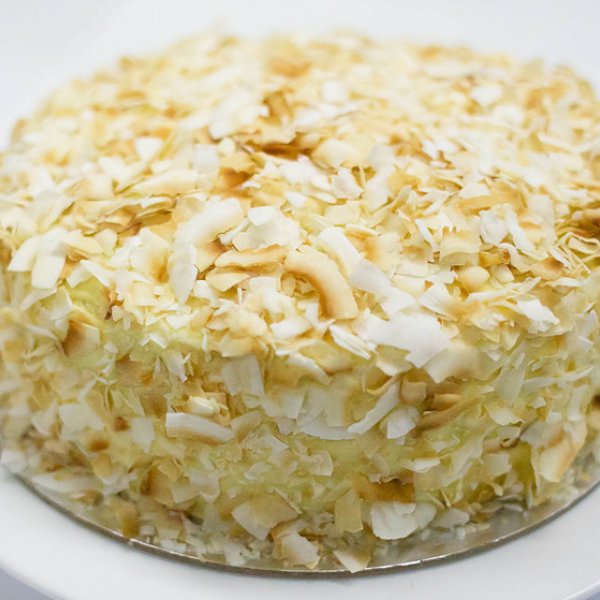 Mango & Passionfruit Coconut Cake