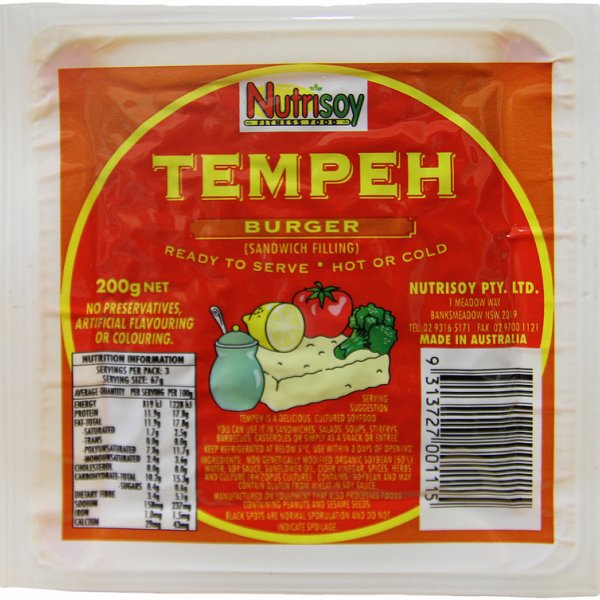 Nutrisoy Tempeh Burger 200g